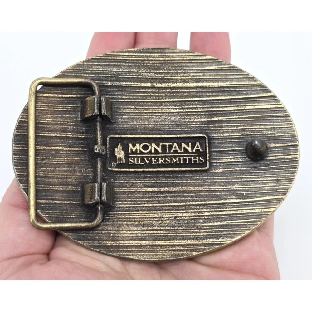 Heritage Montana Silversmiths Outdoor Series‎ Wild Stag Carved Metal Buckle